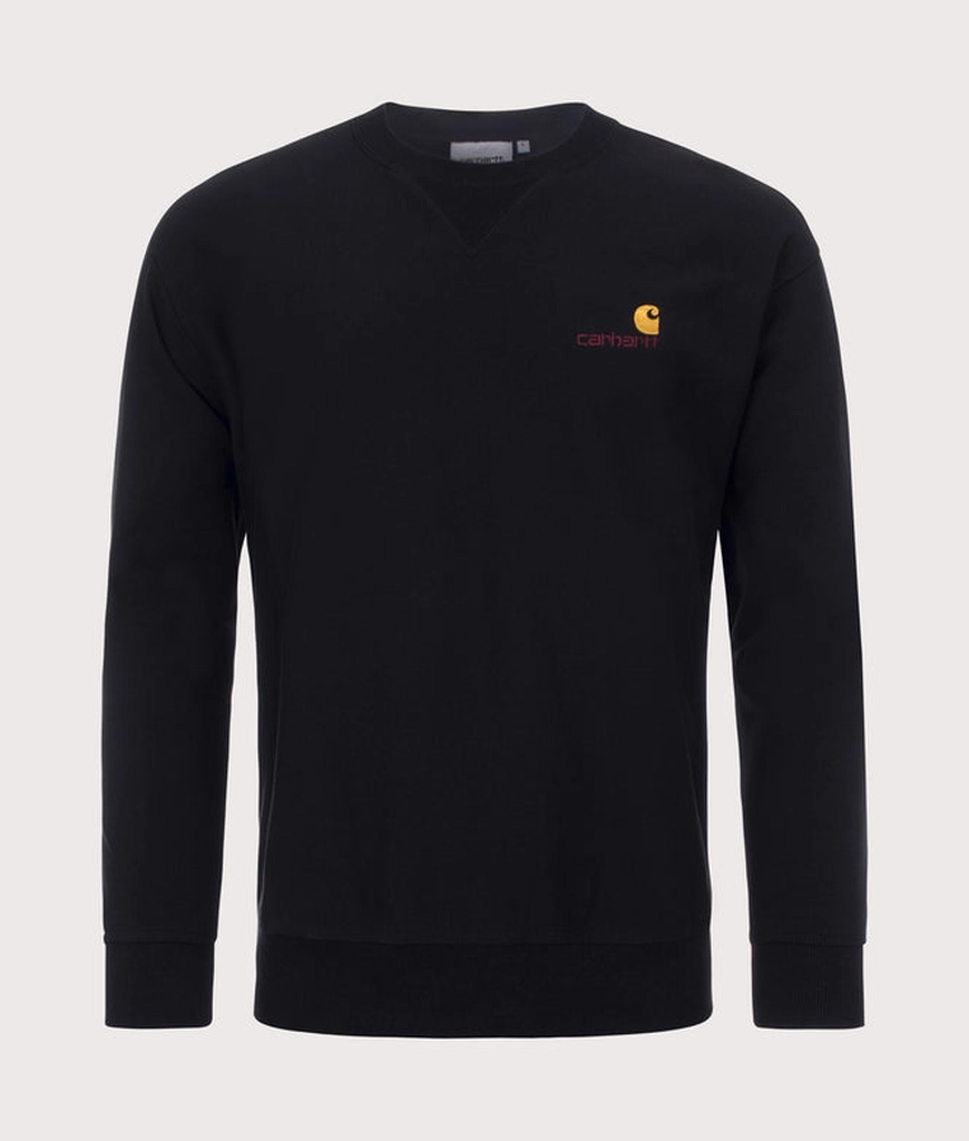 Carhartt WIP Mens Relaxed Fit American Script Sweatshirt